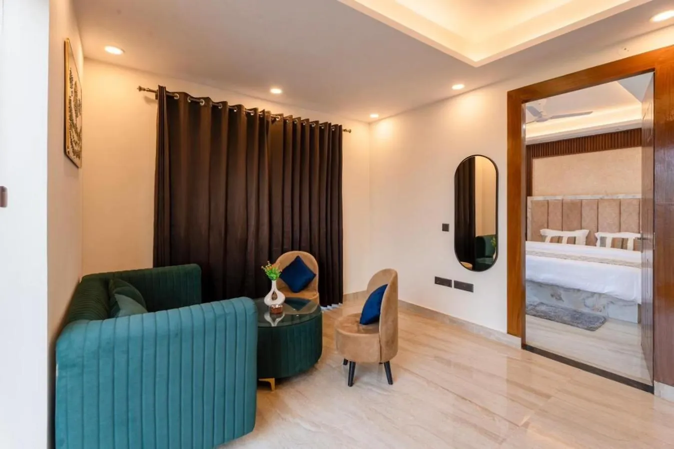 גורגאון Radiant Private 1Bhk Apartment On Golf Course